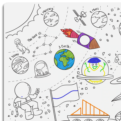 Wipeable Colouring In - Outer Space