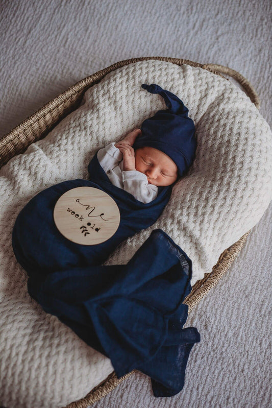 Muslin Wrap - Navy