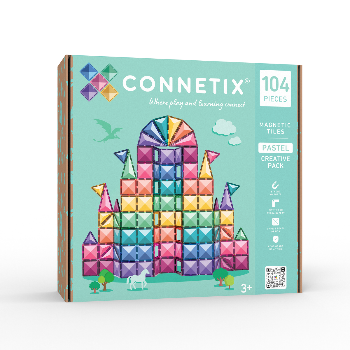 COMING SOON - Magnetic Tiles - 104 pc Pastel Creative Pack - REFRESHED PACK
