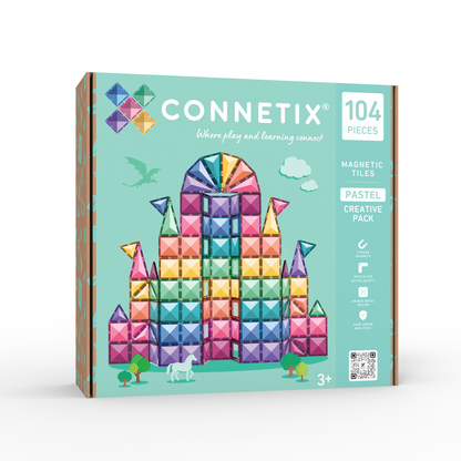 COMING SOON - Magnetic Tiles - 104 pc Pastel Creative Pack - REFRESHED PACK