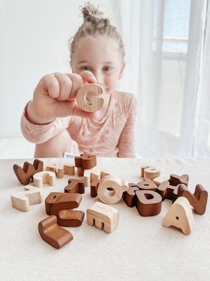 Wooden Upper Case Letters