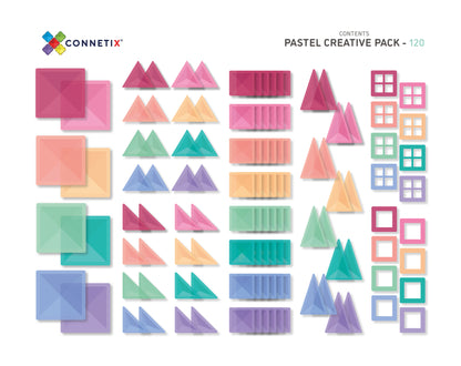 Magnetic Tiles - 120 pc Pastel Creative Pack
