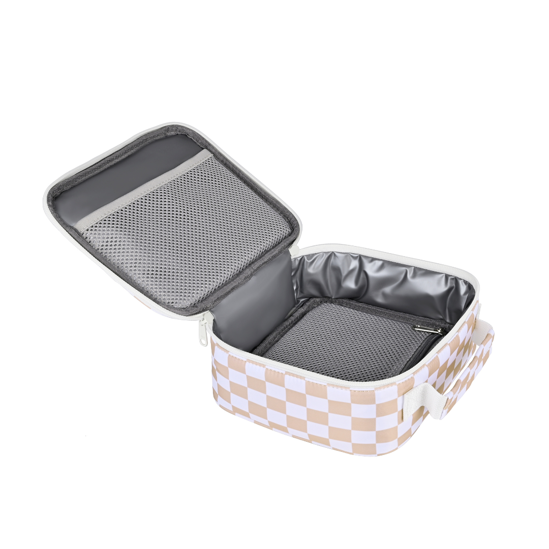 Caramel Check Insulated Lunch Bag - Mini