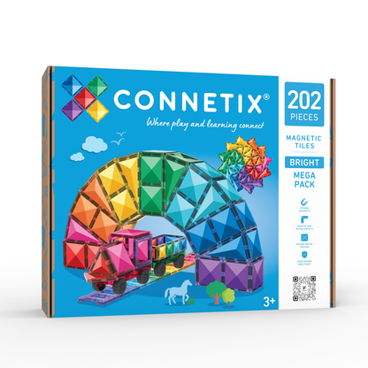 PRE ORDER - Magnetic Tiles - 202 pc Bright Mega Pack - REFRESHED PACK