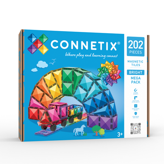 COMING SOON - Magnetic Tiles - 202 pc Bright Mega Pack - REFRESHED PACK