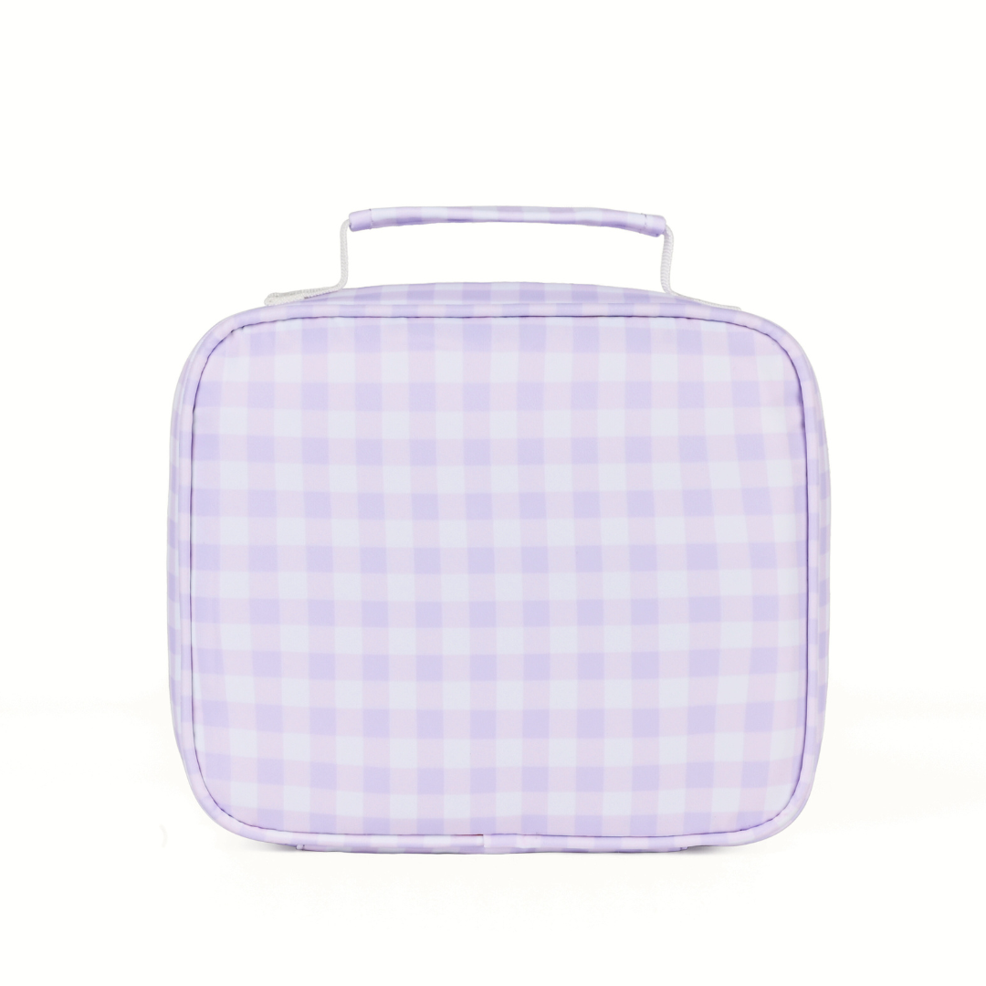 Lilac Gingham Insulated Lunch Bag - Mini