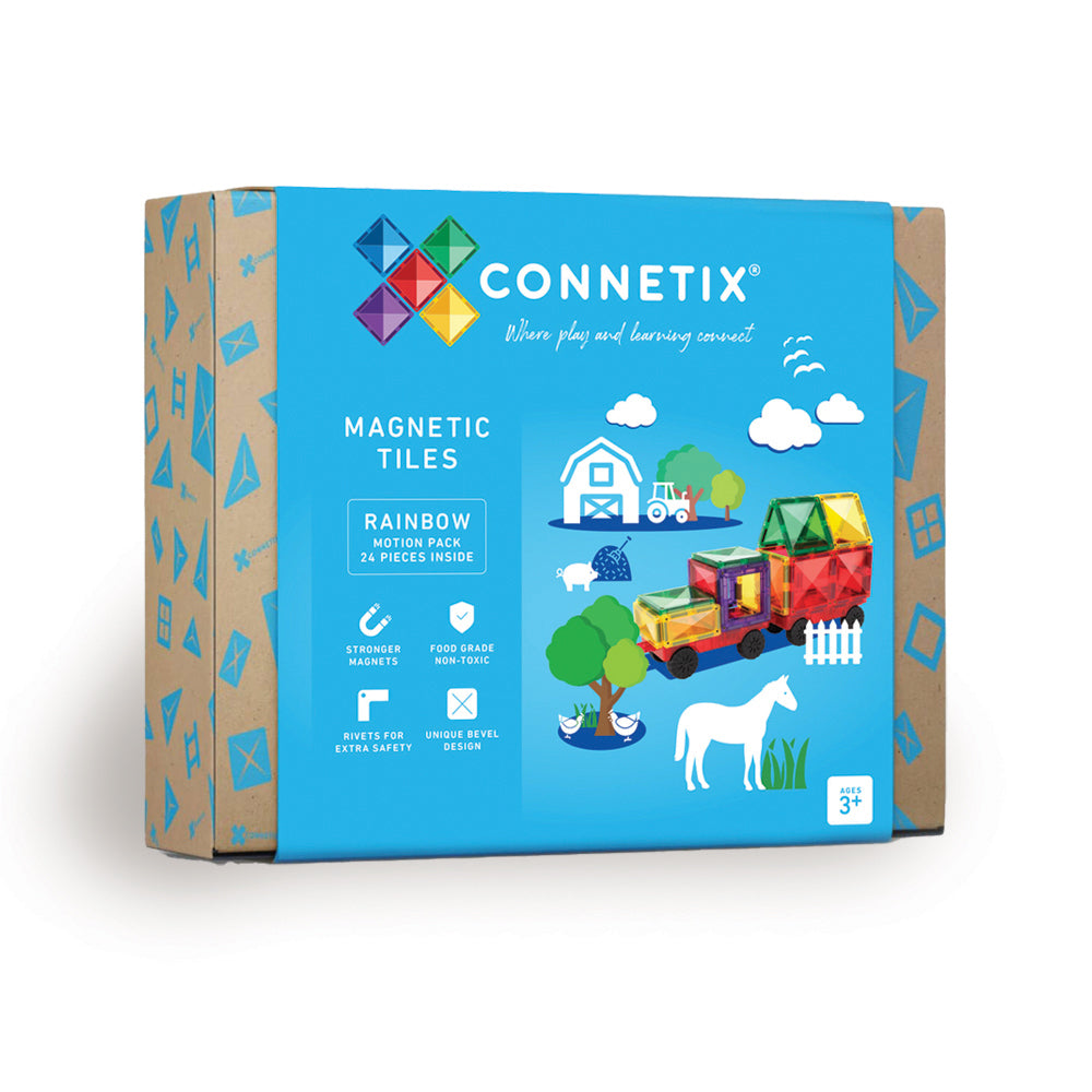 Magnetic Tiles - 24 pc Rainbow Motion Pack