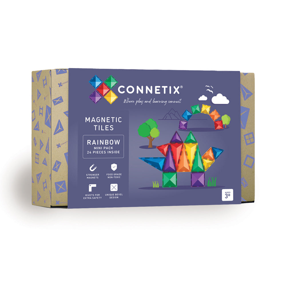 Magnetic Tiles - 24 pc Rainbow Mini Pack