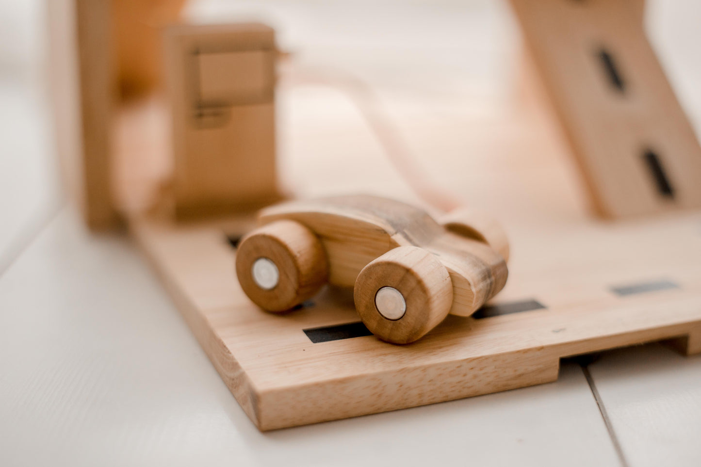 Wooden Portable Car Park Set