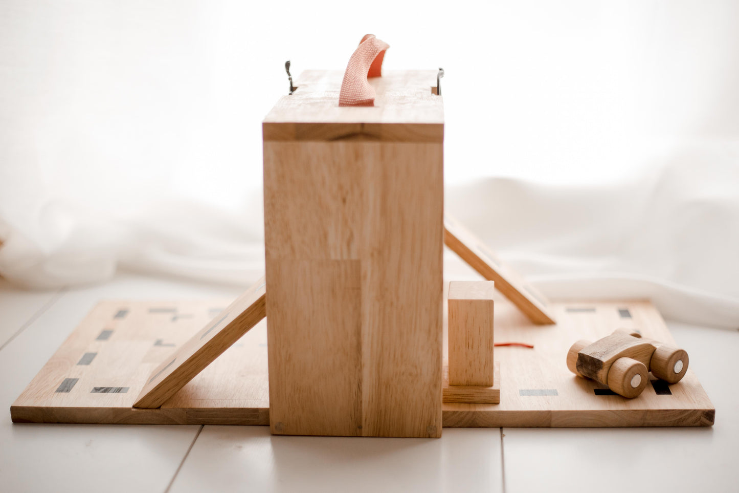 Wooden Portable Car Park Set