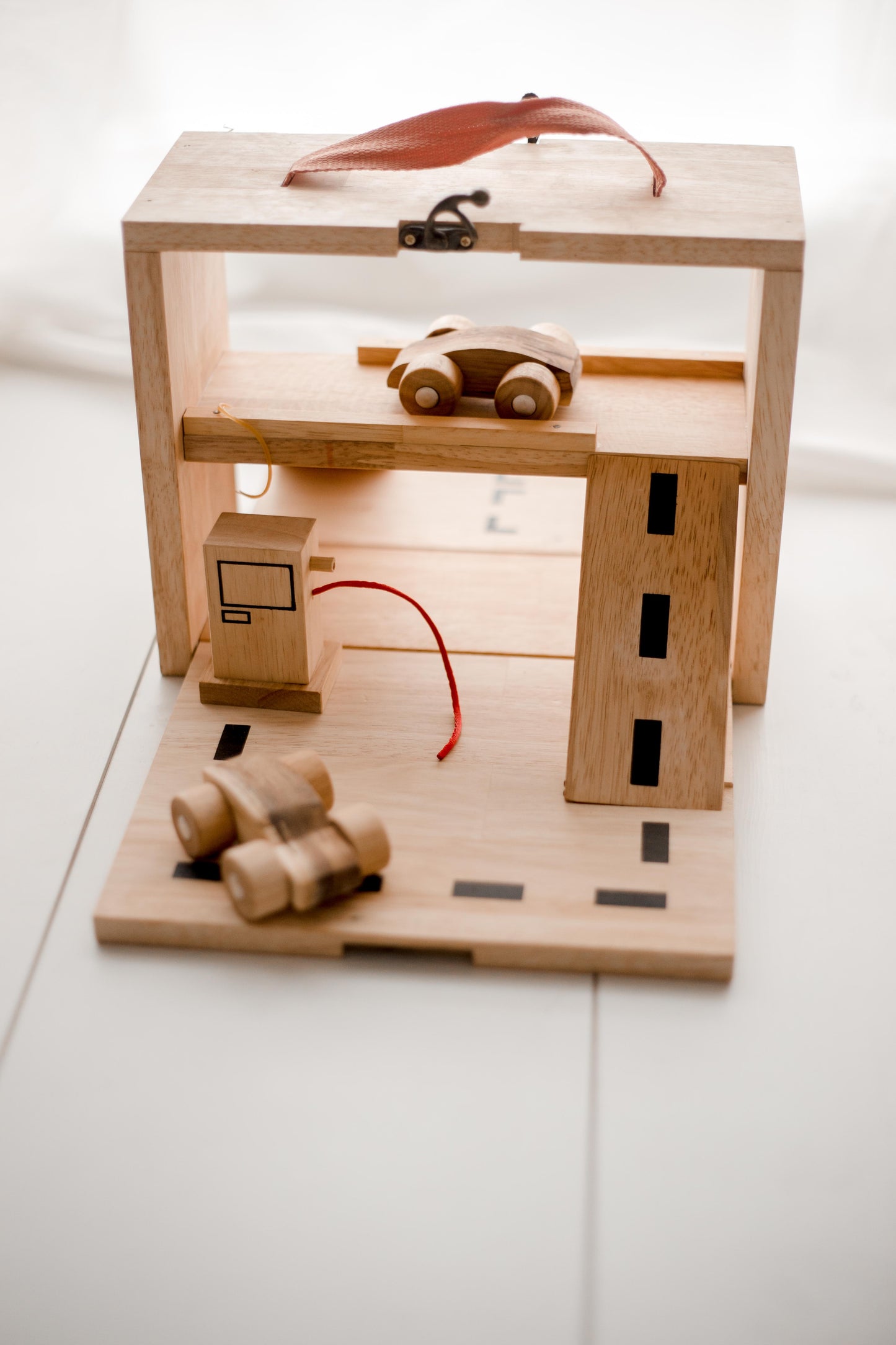 Wooden Portable Car Park Set