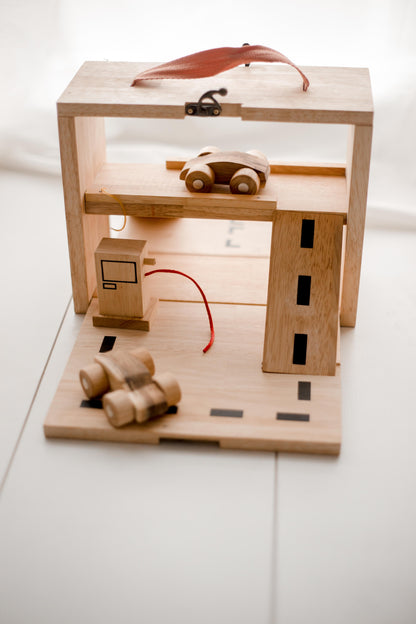 Wooden Portable Car Park Set
