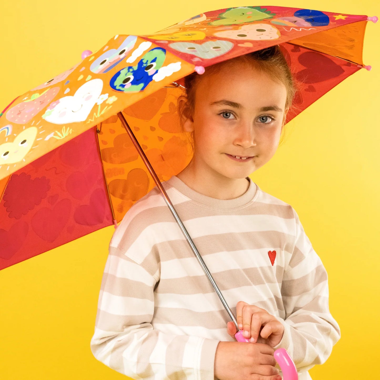 Large Colour Changing Umbrella - Hearts