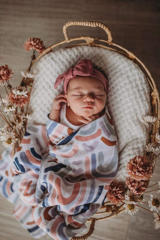 Muslin Wrap - Rainbow Baby
