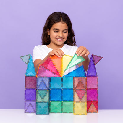 Connetix Magnetic Tiles - 48pc Glitter Pack - Castle - NEW!!!