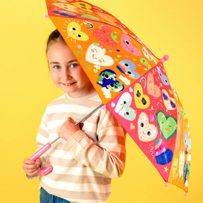 Large Colour Changing Umbrella - Hearts