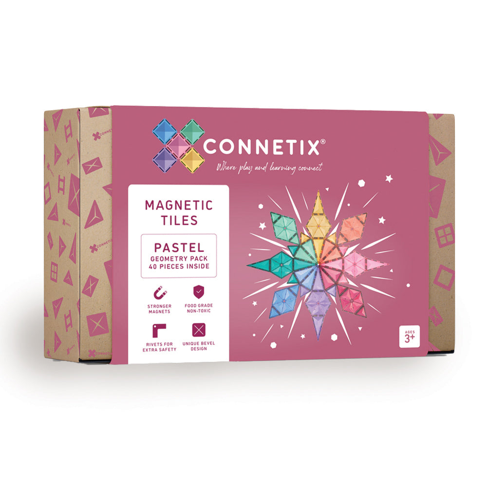 Magnetic Tiles - 40 pc Pastel Geometry Pack