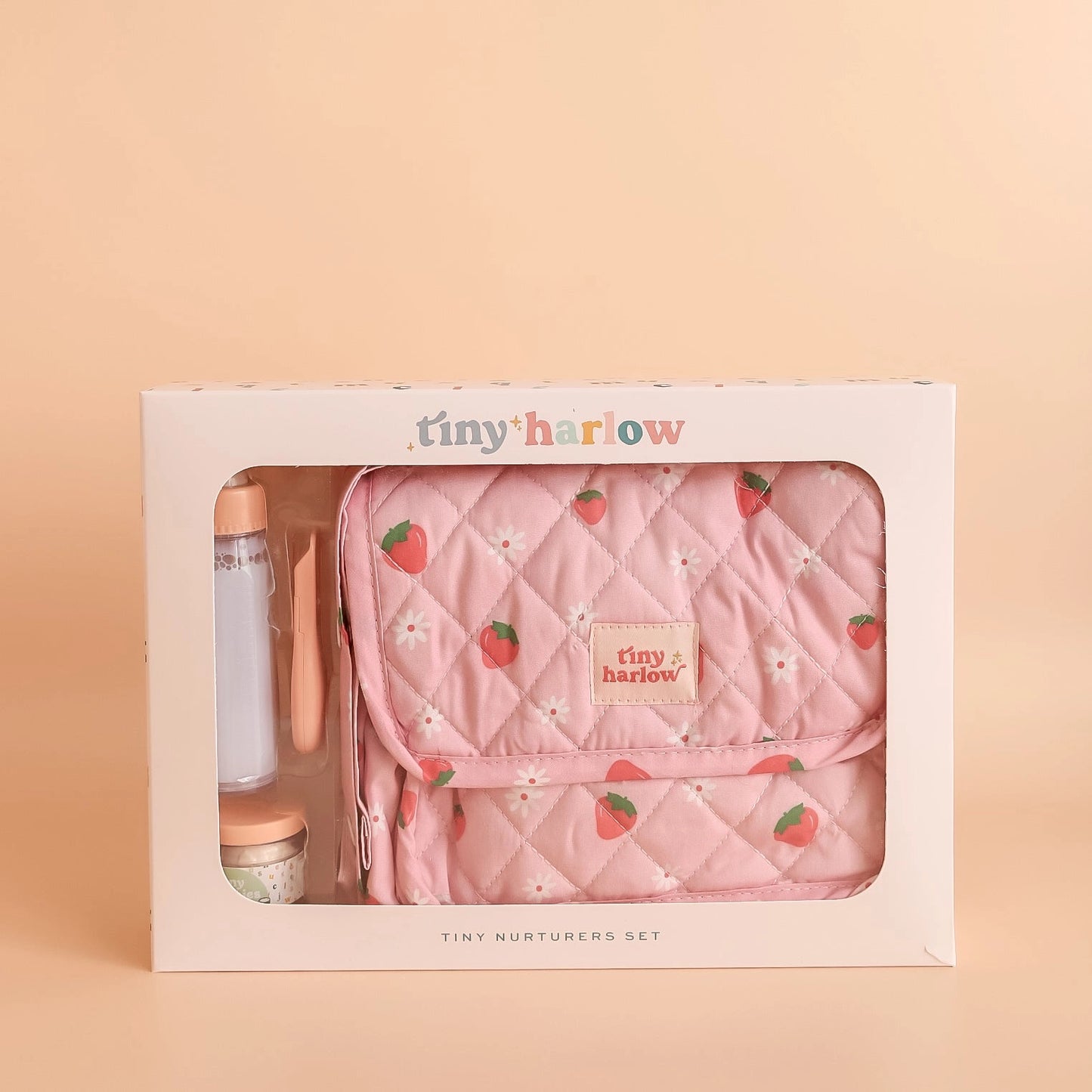 Tiny Nurturers Doll's Nappy Bag and Set - Strawberry Picnic