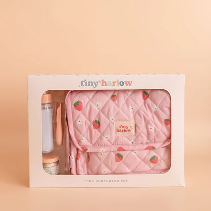 Tiny Nurturers Doll's Nappy Bag and Set - Strawberry Picnic