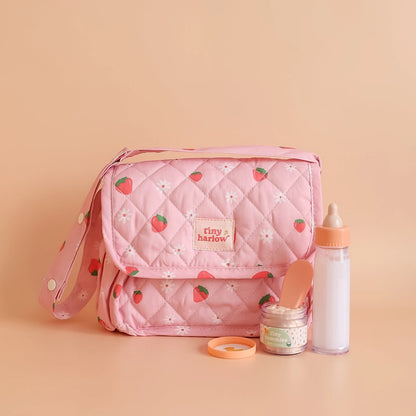 Tiny Nurturers Doll's Nappy Bag and Set - Strawberry Picnic