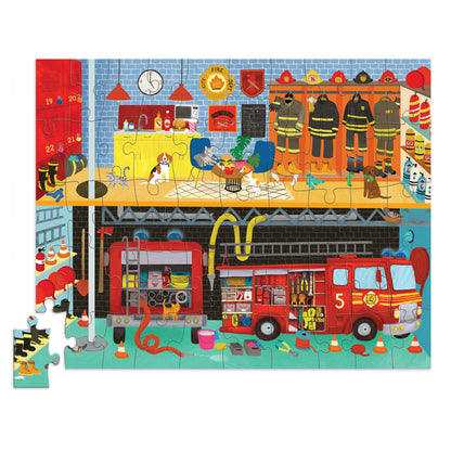 Flat House Puzzle 50 pc - Fire Station