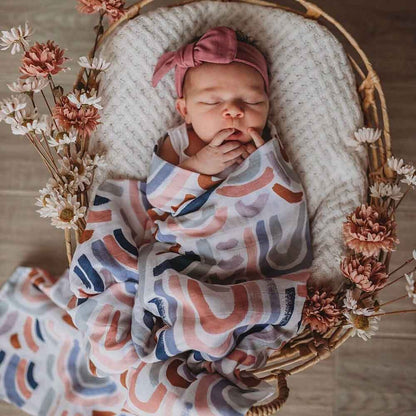 Muslin Wrap - Rainbow Baby