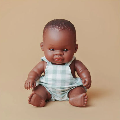 Miniland Doll 21cm African - Boy - Clothed - My Friends & Me