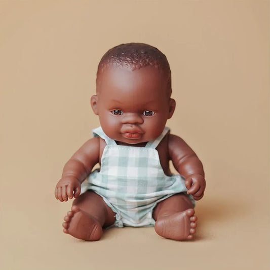 Miniland Doll 21cm African - Boy - Clothed - My Friends & Me