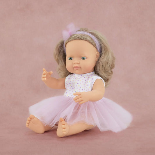 Miniland Doll 38cm Caucasian Blonde Hair - Girl - Clothed - My Friends & Me