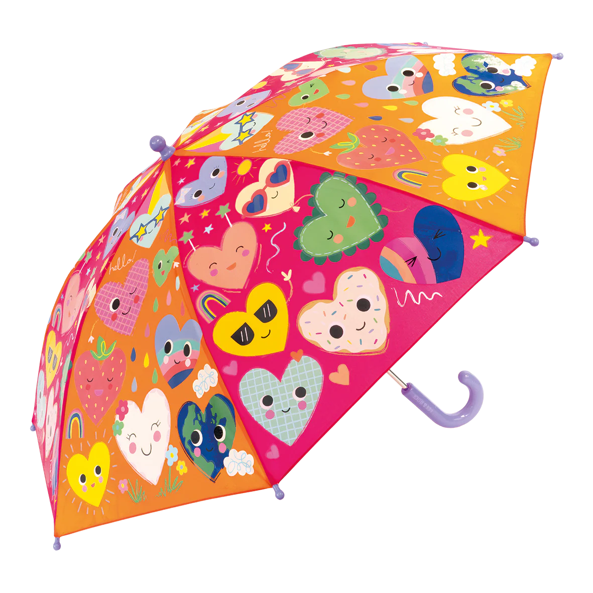 Large Colour Changing Umbrella - Hearts