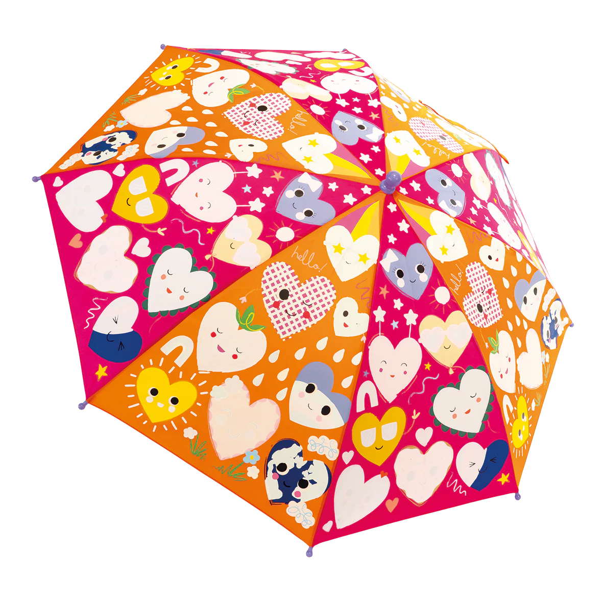 Large Colour Changing Umbrella - Hearts