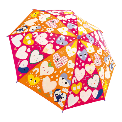 Large Colour Changing Umbrella - Hearts