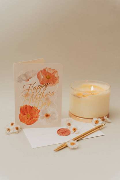 'Happy Mother's Day' Poppies Greeting Card