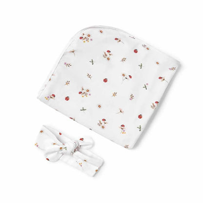 Baby Jersey Wrap Set - Ladybug