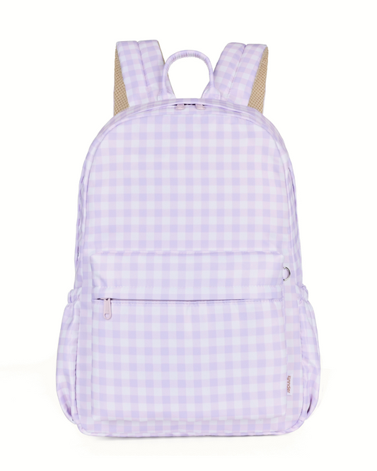 Lilac Gingham Junior Kindy/School Backpack