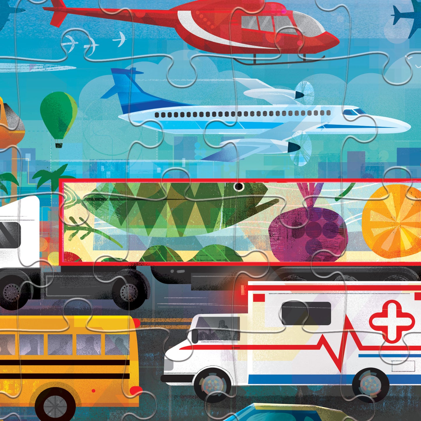 Above & Below Puzzle 60 pc - Things That Go