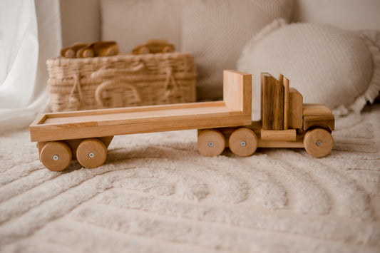 Large Wooden Flat Bed Truck