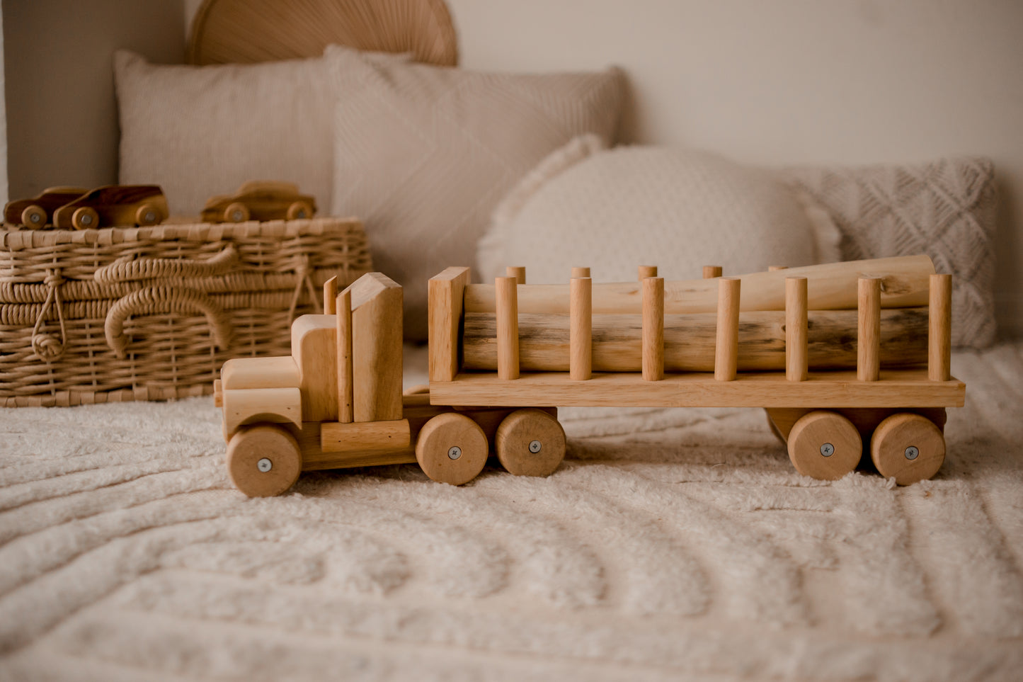 Large Wooden Log Truck