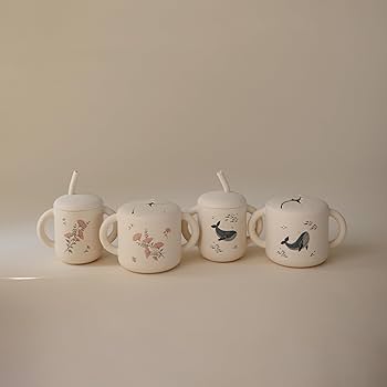 Silicone Snack Cup - Pink Flowers