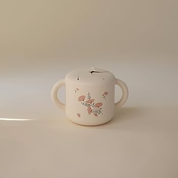 Silicone Snack Cup - Pink Flowers