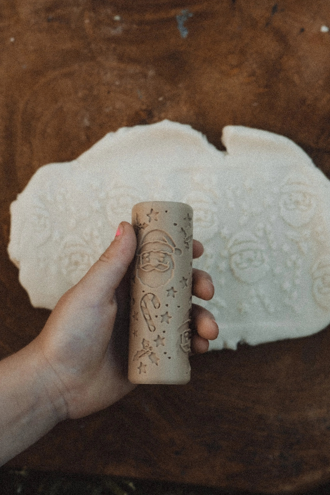 Pattern Play Dough Roller - Santa Christmas