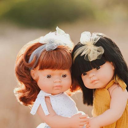 Miniland Doll 38cm Caucasian Red Hair - Girl - Clothed - My Friends & Me