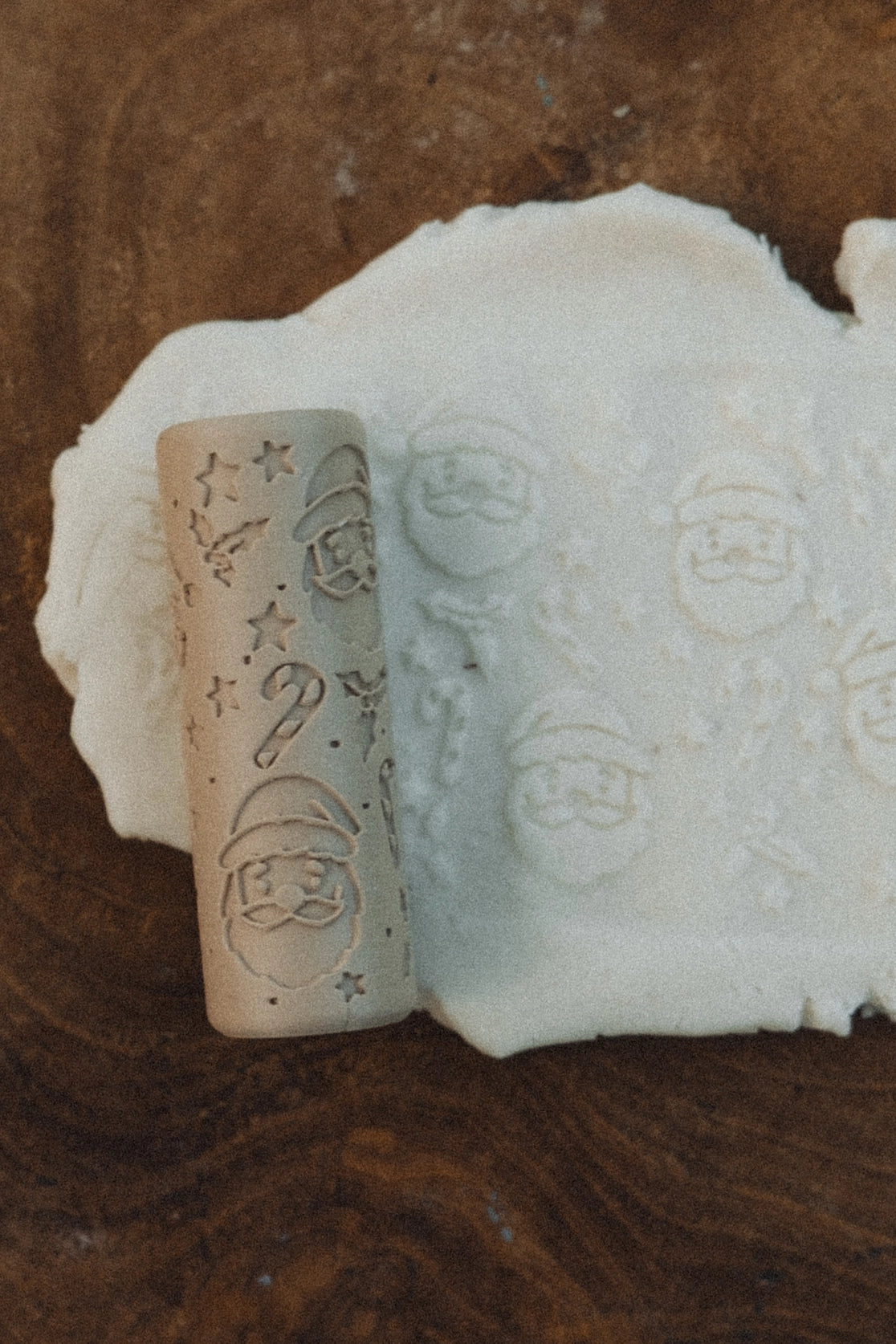 Pattern Play Dough Roller - Santa Christmas