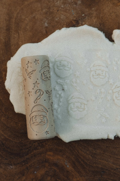Pattern Play Dough Roller - Santa Christmas