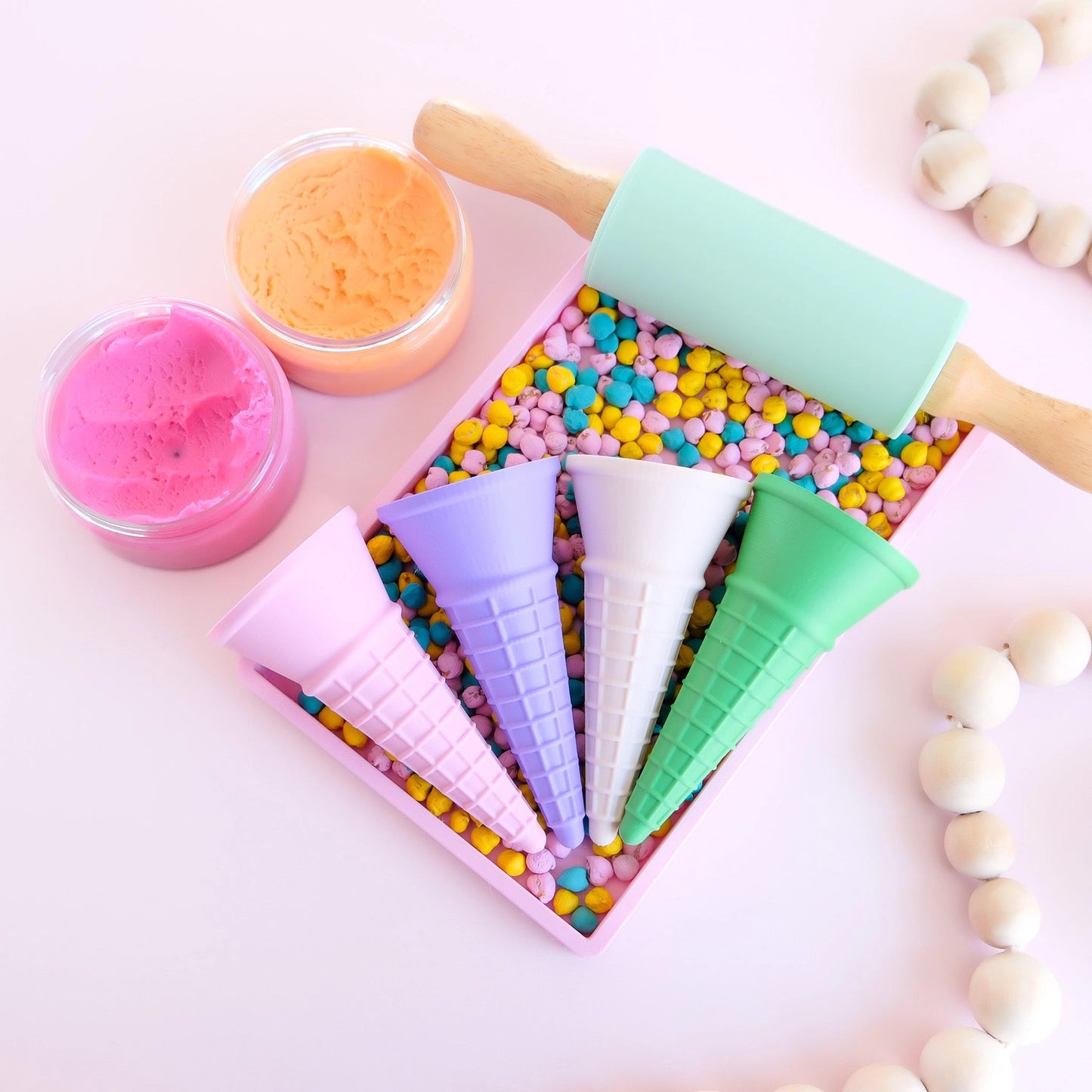 Eco Ice Cream Cone Mould - Beige