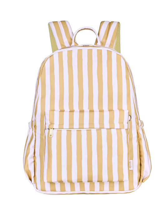 Mustard Stripe Junior Kindy/School Backpack - Extra Deep