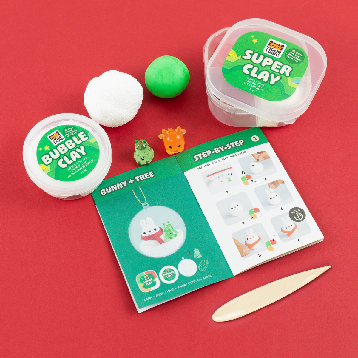 Super Clay Craft Xmas Kit - Bear and Bunny