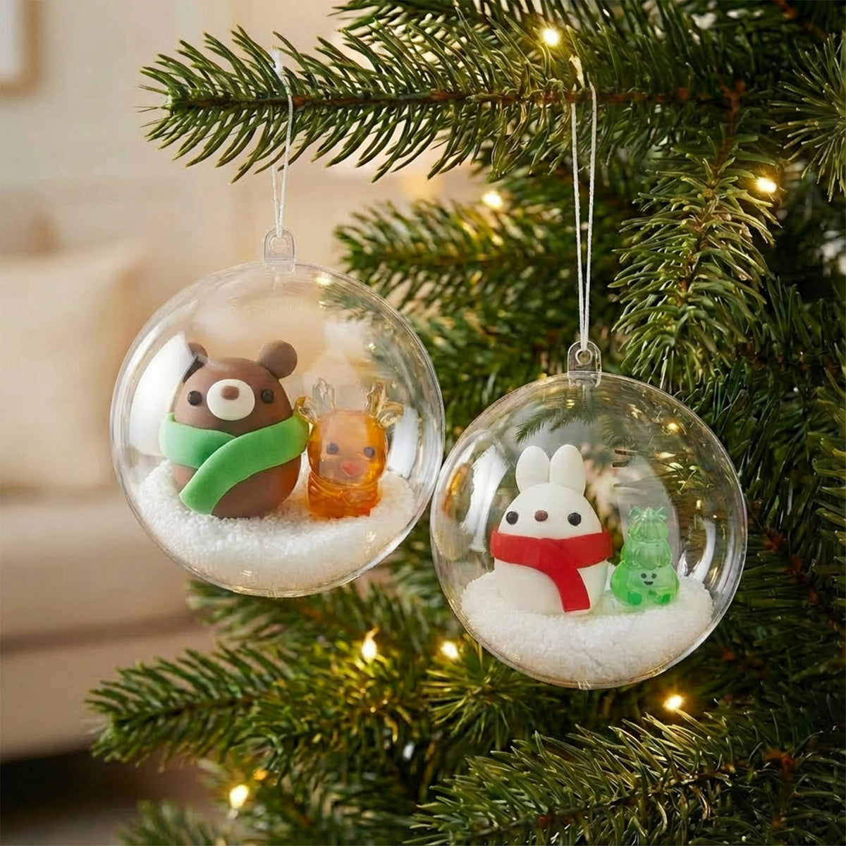 Super Clay Craft Xmas Kit - Bear and Bunny