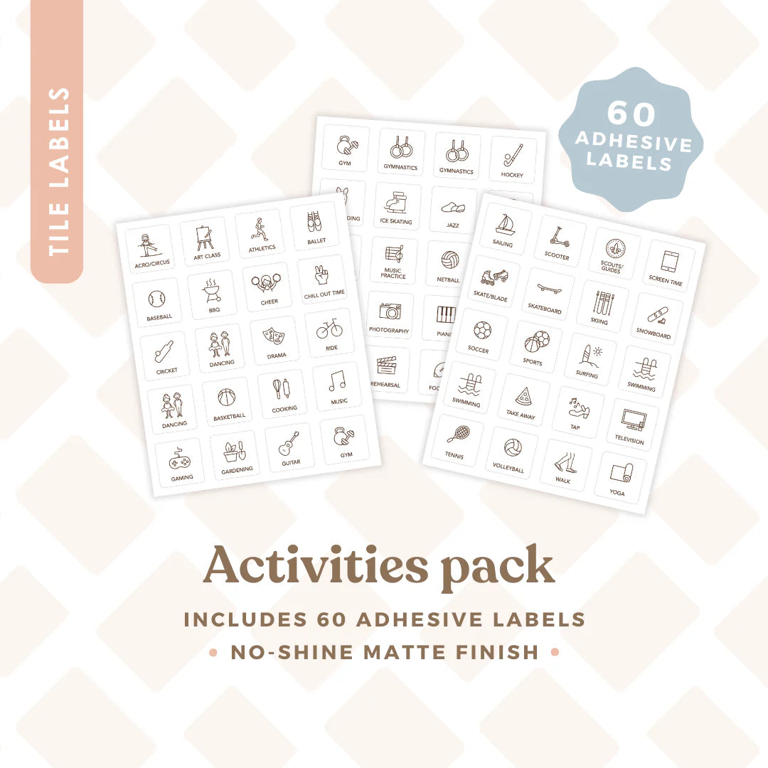 Tile Labels - Activities Pack