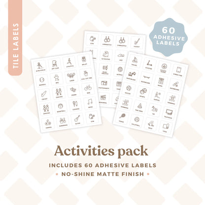 Tile Labels - Activities Pack
